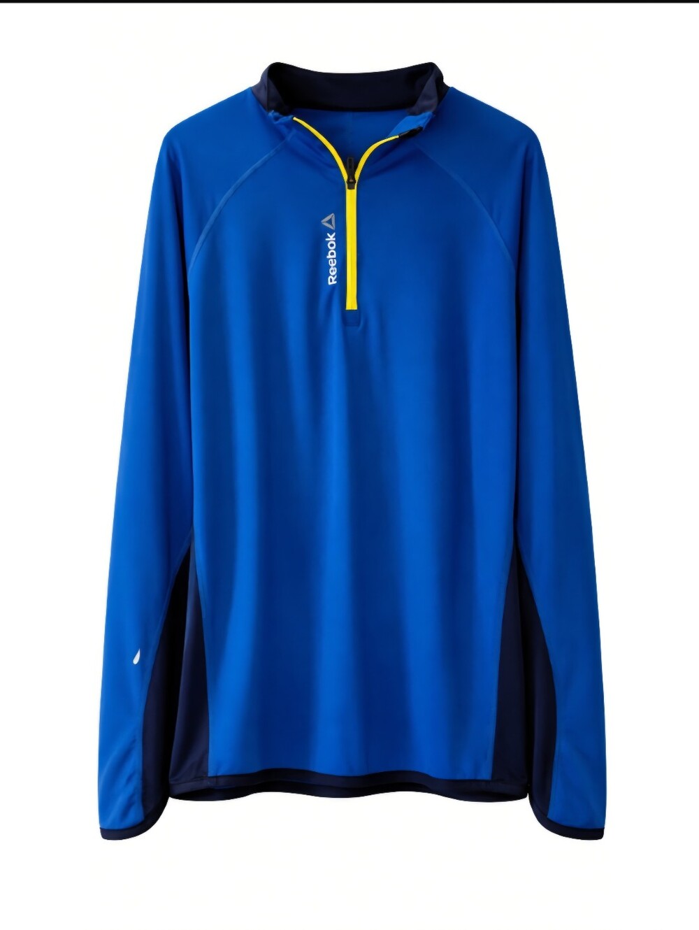 Reebok Blue Performance Half-Zip Jacket with Yellow Zipper